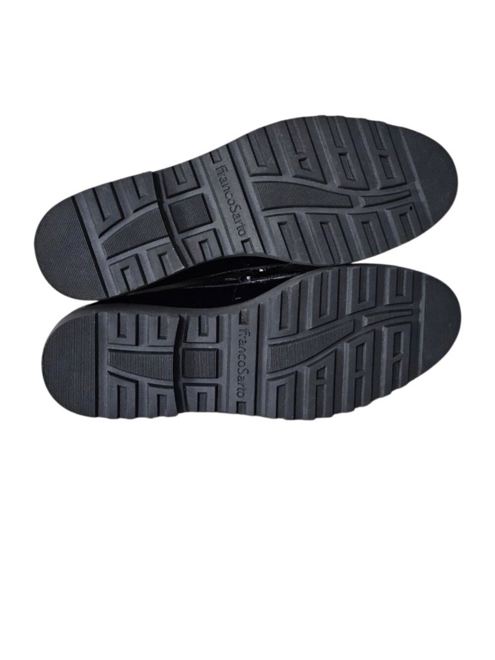 Franco Sarto Cassandra New Black Patent Platform Lug Sole Penny Loafers Size 8M - Picture 9 of 11